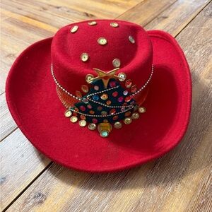 Vintage Sonni San Francisco USA Vibrant Red Women’s 100% Wool Holiday Hat